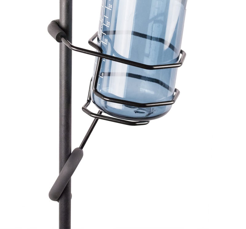 String Swing Mic Stand Large Drink Holder - Microphone & Cymbal Pole Mount for Nalgene Water Bottle Mason Jar Atlas Coffee Thermos Contigo Travel Mug - Black Heavy Duty Studio Quality Made in USA - String Swing - Image 1